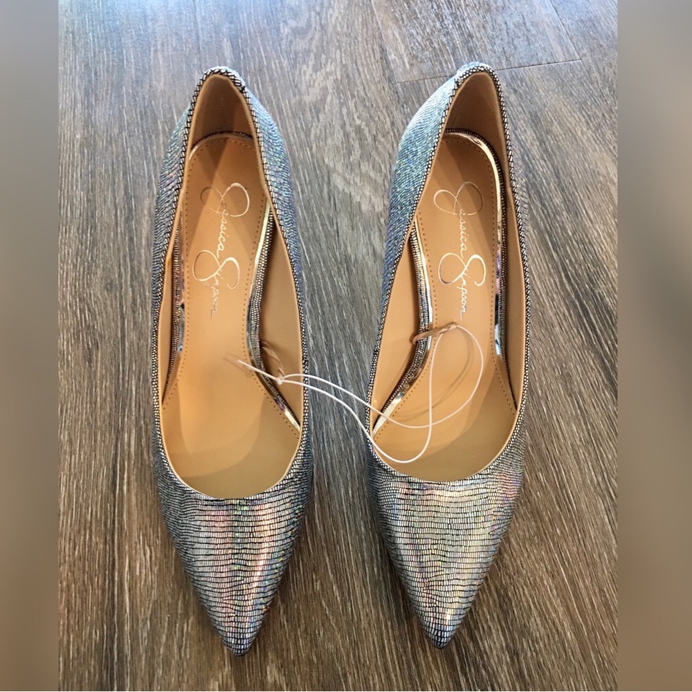 Jessica Simpson Metallic Snake Embossed Pumps. Brand new size 9.5